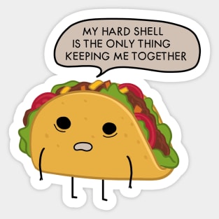 Taco hard shell soft core Sticker